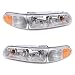 Headlights Headlamps Driver and Passenger Replacements for 97-05 Buick Century & 97-04 Regal 19244639 19244638