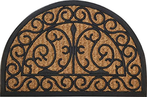 ID Mat Tapis Paillasson, Fibres de Coco Type Jute/sisal sur Semelle et Moulage en Caoutchouc, Beige, 40 x 60 cm