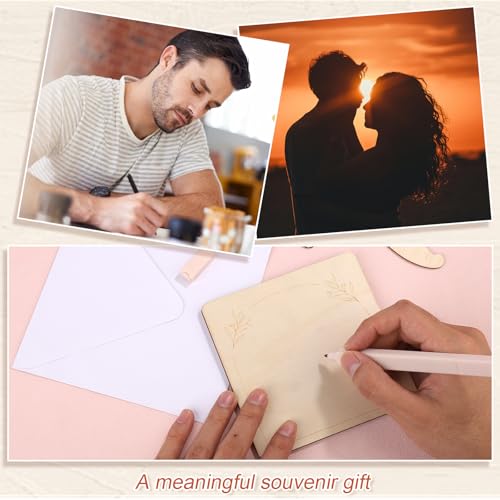 Happy Anniversary Houten Kaart, Verjaardag Decoraties voor Haar Hem Gegraveerd Houten Plaque Romantische Gepersonaliseerde Gift voor Man, Vrouw - Afbeelding 4
