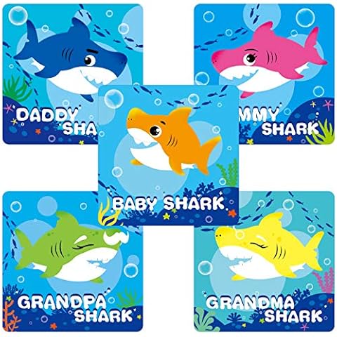 Pegatinas de Tiburones para Fiestas de Cumpleaños Hebayy Cover