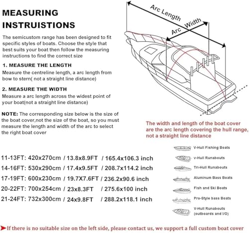 Housse extérieure de bateau 11-13FT pour protéger vos sorties
