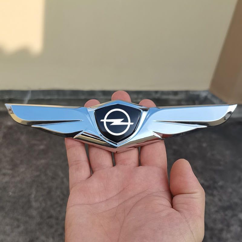 XIYUANFA Auto 3D Logo Metall Aufkleber Emblem für Opel Vauxhall Vectra 2000-2009, 3D Logo Abzeichen Abziehbilder Karosserie Emblem Autoaufkleber Auto Zubehör,A