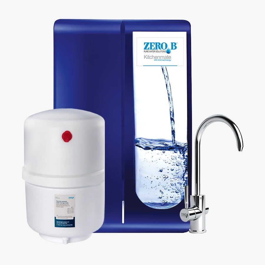 Image of Zero B Kitchenmate RO Under the Sink Water Purifier | Active Silver Technology | Under Counter | 7 Stage Purification | 8L Storage Capacity | Ideal for Modular Kitchens & Offices