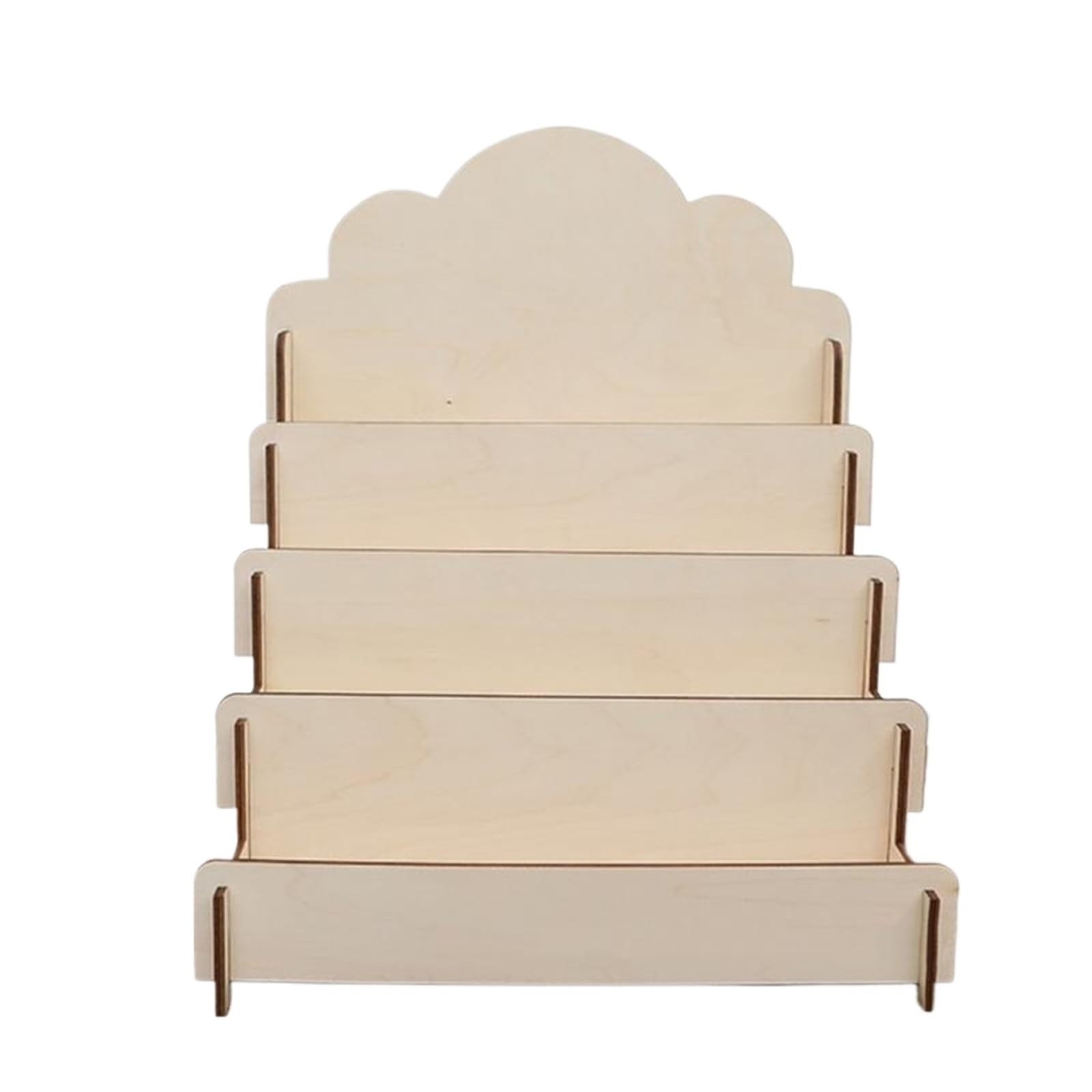 Huwoyg One Color Greeting Card Display Stands Wood 4 Tier Shelves Stand Multi-Functional Easel For Cards Photos For Cards