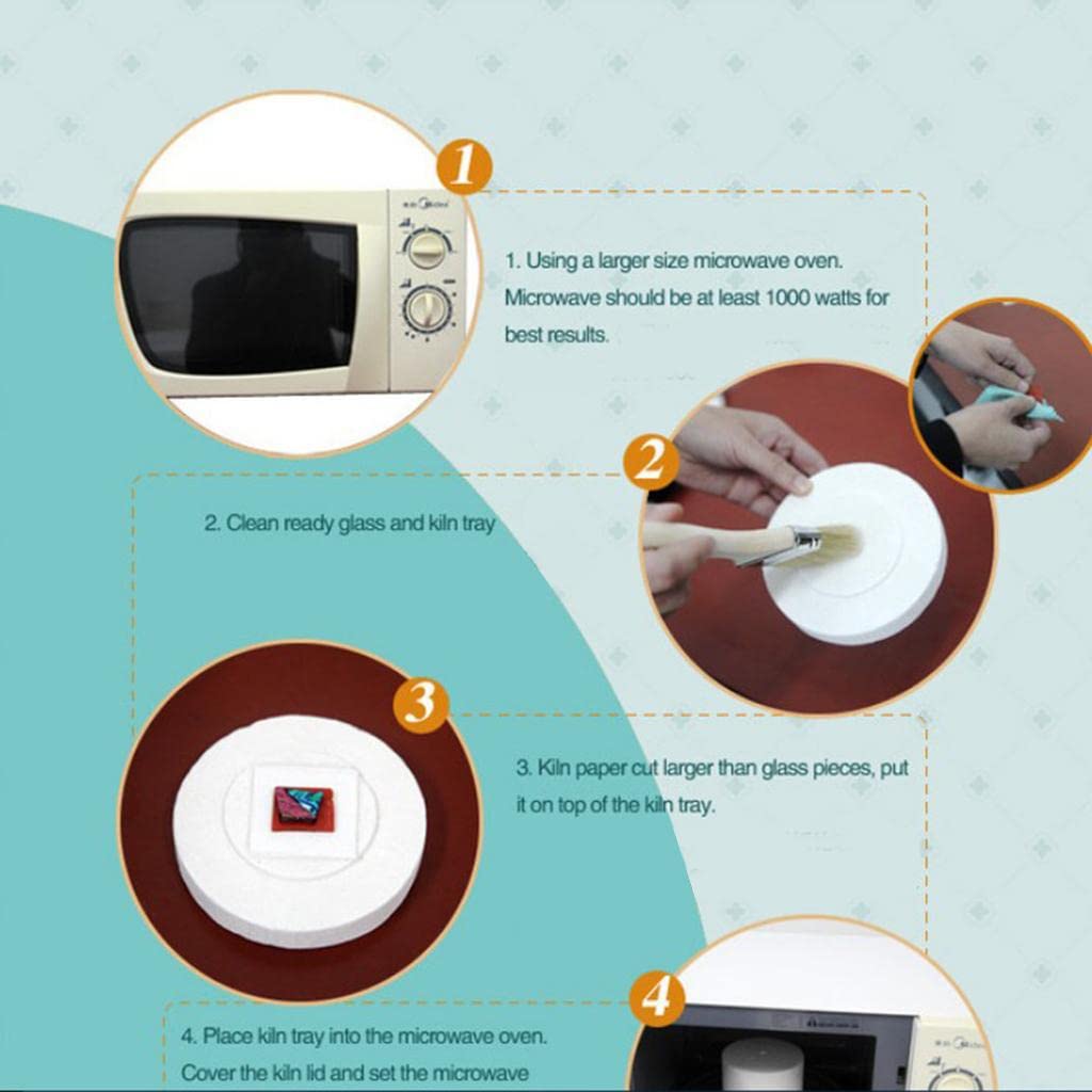 6 Pièces Four à Micro-ondes électrique Petit Kit Pour Four à Fusion De Verre Fournitures Moules Pour Four à Micro-ondes Utilisation à La Maison Bricol