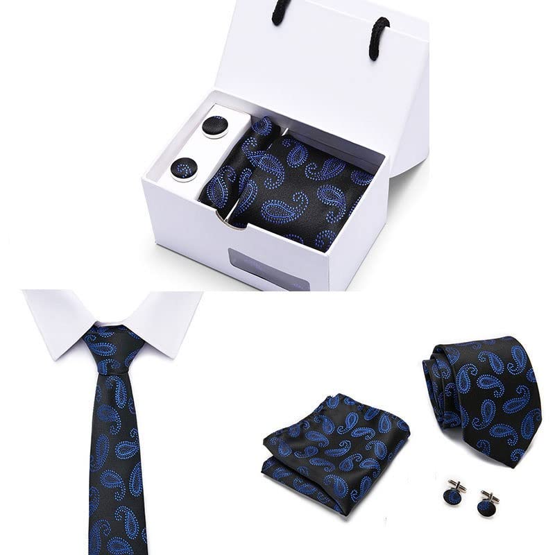 Set Corbata, Pañuelo y Gemelos para Hombre miniatura 3