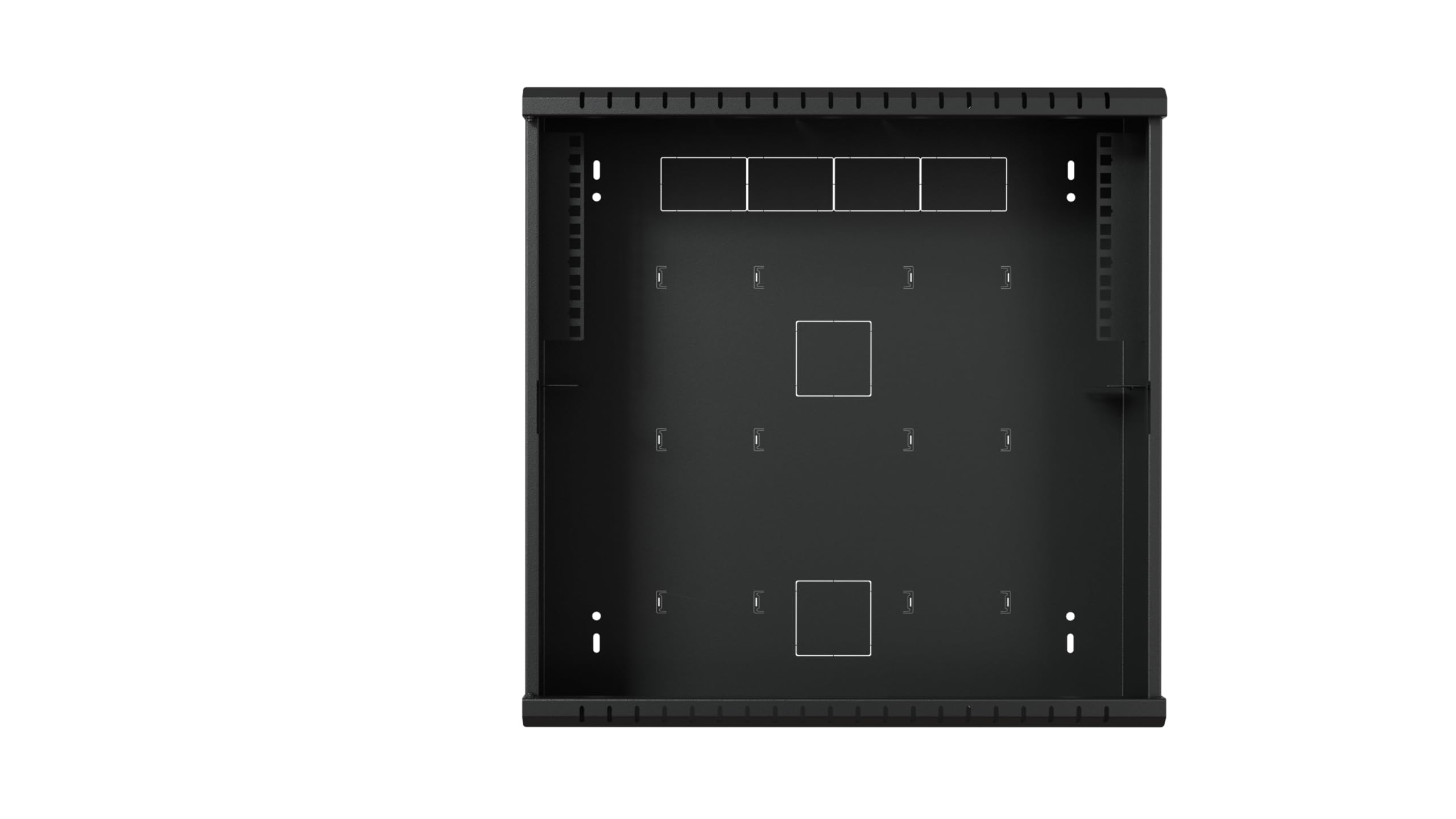CCTV Netzwerkschrank 19 Zoll 3HE + 4HE 180 mm | Serverschrank aus Stahl | Mini DVR, Gehäuse für eine Videoüberwachungskamera, Server Gehäuse, Kompakte Abmessungen, Schwarz