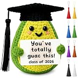 GiftMark 2026 Graduation Gift for Her Him, Class of 2026 Congrats Gift for Women Men Boys Girls, Handmade Positive Crochet Avocado, Cute 2026 Graduation Desk Decorations Keepsake for Students Friends