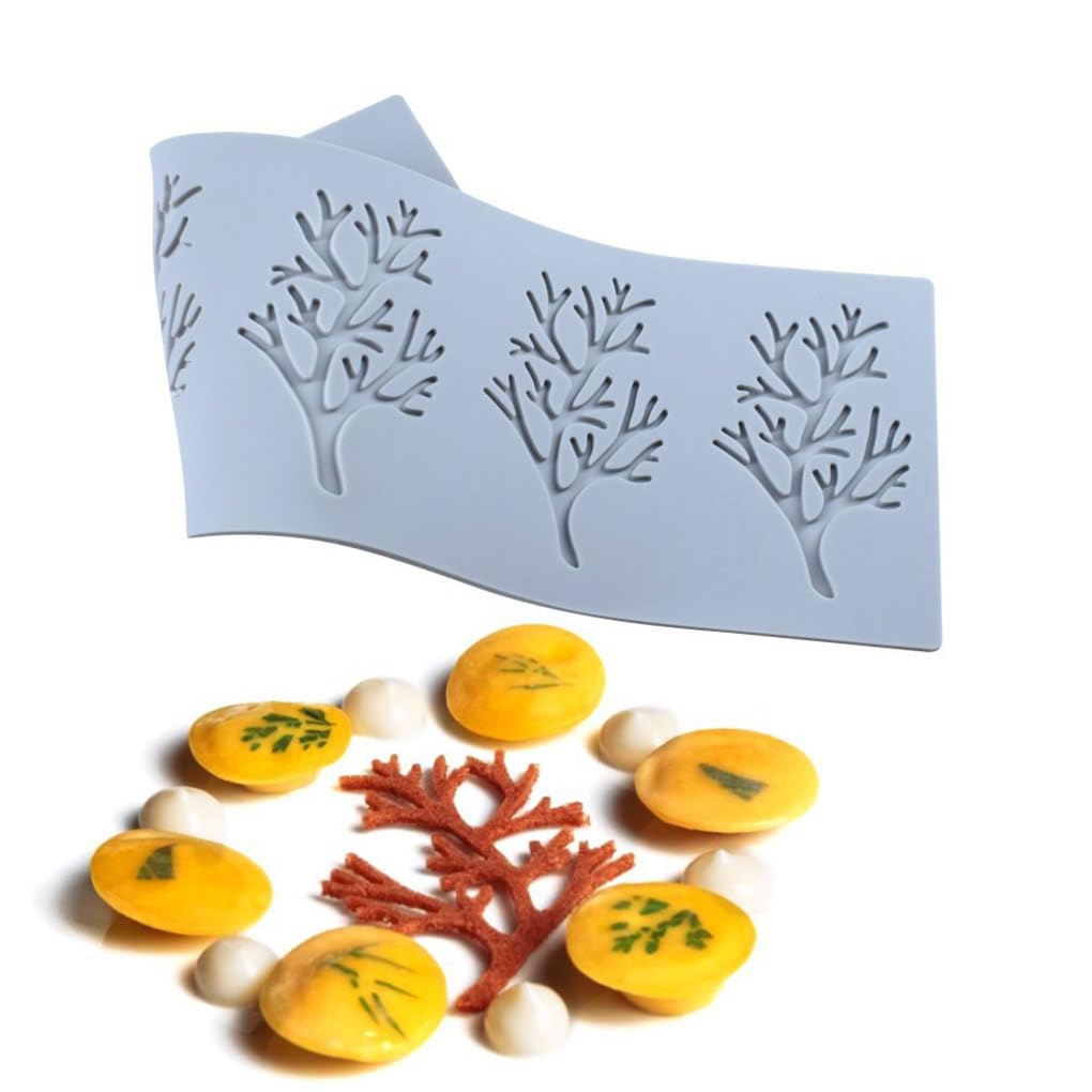 Juego de 10 moldes de hojas de azúcar para fondant, herramienta de decoración de caramelos, moldes de pastelería, decoración de hojas, herramientas para hornear, estilo azul 5