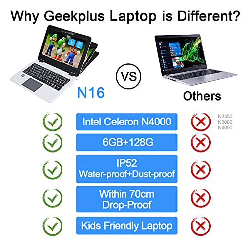 Mini-Laptop-Student-GEEKPLUS-Small-Laptop-for-Kids-Fanless-Windows-11-Laptops-116-Intel-Celeron-N4000-Kids-Laptops-PCTraditional-Laptop-Computers-6GB128G-IP52-School-Notebook-Laptop-Elderly-Gift