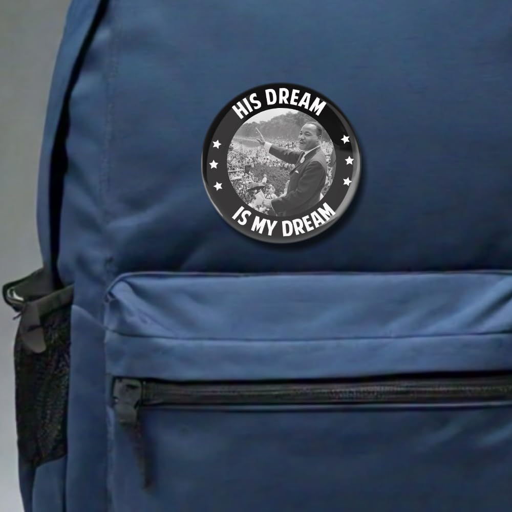 Dr. Martin Luther King Jr. Day Pinback Buttons - Honoring His Dream - MLK Celebration Badges for Schools, Events & Black History Month - Ideal for Memorials & Tribute Events - 2.25 Inch (25-Pack) - Image 3