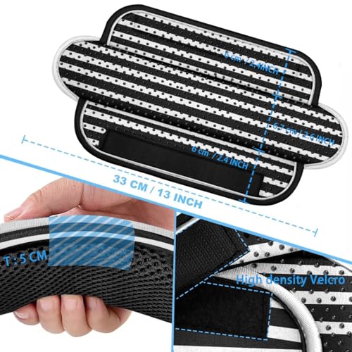 Image of ZINZ 2-Pack Universal Shoulder Pad with Ultra thick Cushion for Bag Luggage Bag Crossbody, Plus Long & Anti-Slip & Breathable,Black White-2Pack
