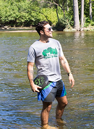 Nature & Shit | Funny Outdoors Humor, Ironic Hiking Adventure Unisex T-Shirt-(Adult,L) Sport Grey #TOP4