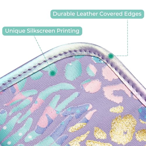 Choco Mocha Girls Wallets for Kids 4-6 6-8, Kids Wallets for Girls with Lanyard Gift Box, Toddler Wallet for Girl, Leopard4