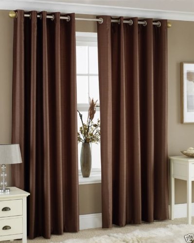 HFI Royal Silky Grommet Long Door Curtain - 9 feet, Coffee - 1 Piece