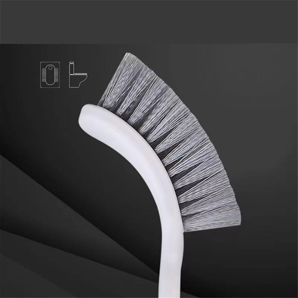 Juego de 2 escobillas cuadradas para inodoro, diseño sin esquinas, para limpieza de baño, cepillo de inodoro montado en la pared, herramienta de limpieza eficaz e higiénica