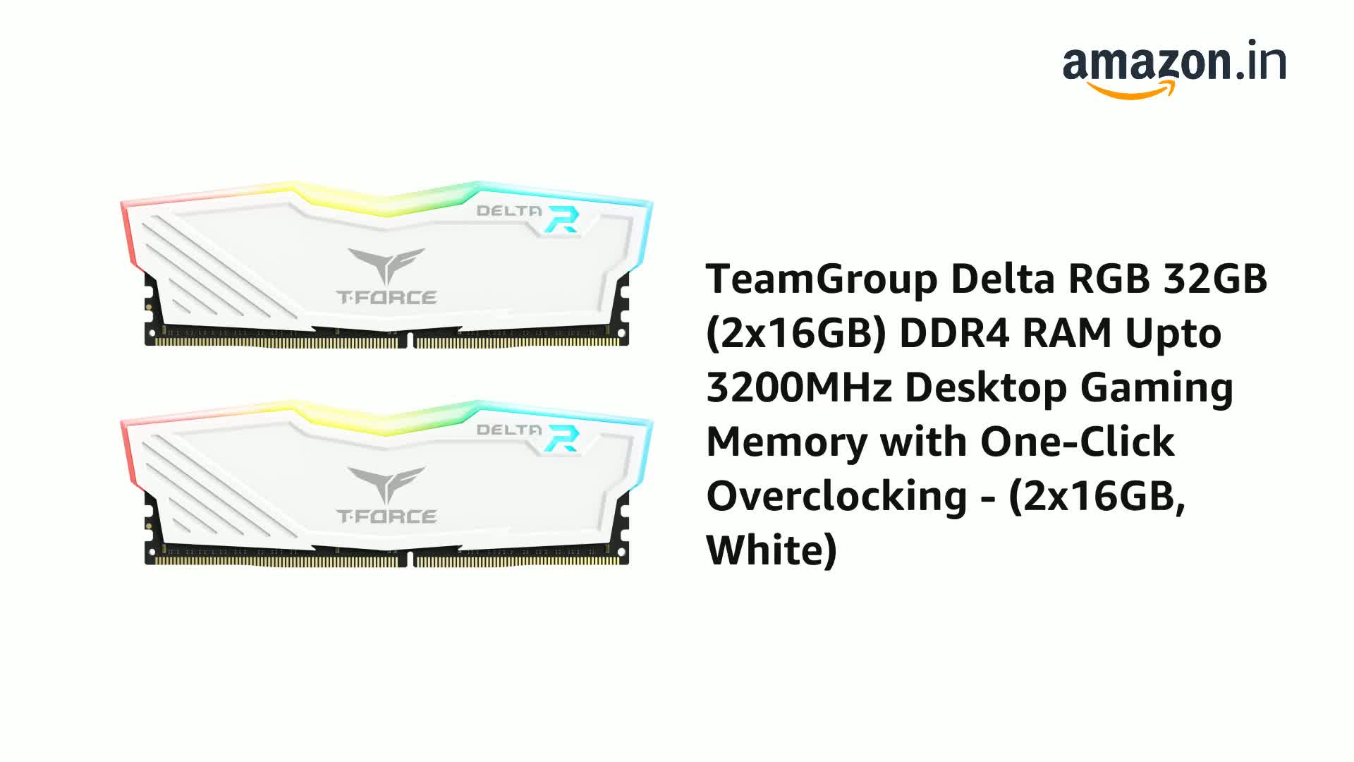 Amazon.in: Buy TeamGroup T-Force Delta RGB 2x16GB 3200MHz (3200MT