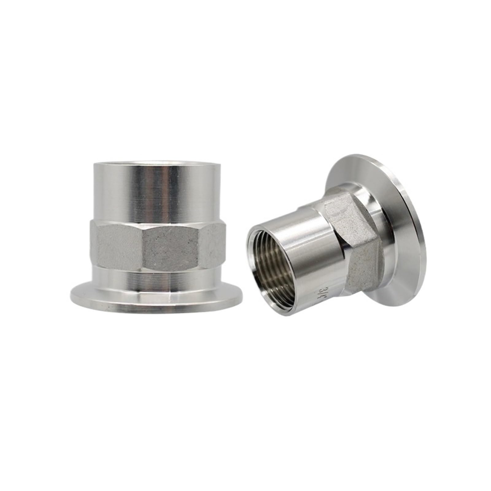 Adaptador hexagonal Tri Clamp de acero inoxidable con rosca 1" BSPT