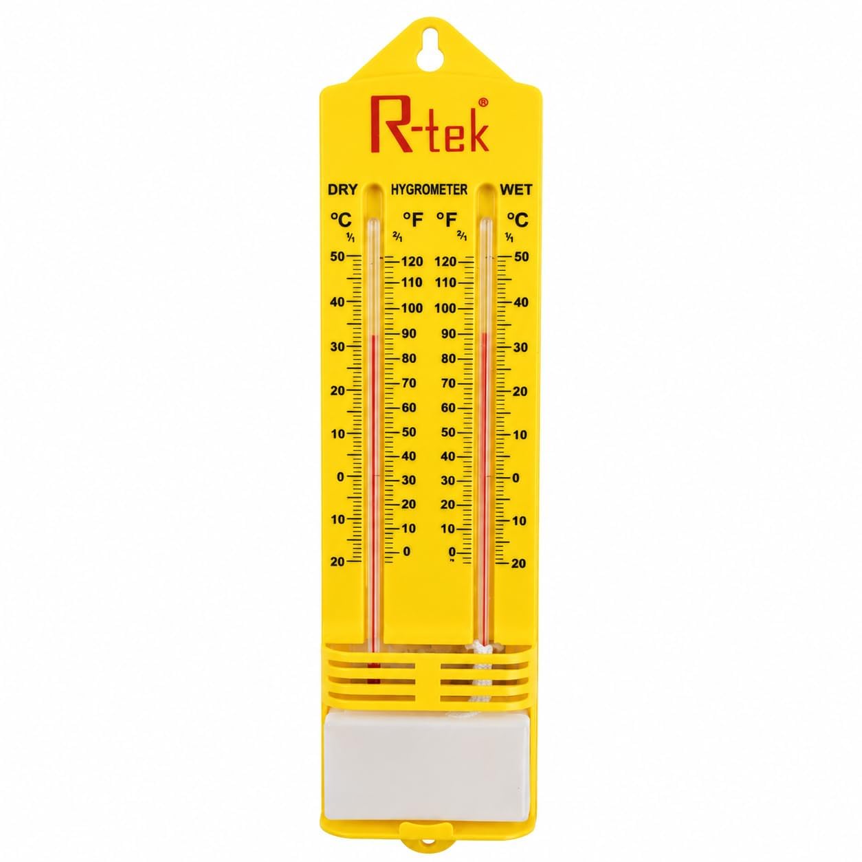 R-TEK Wet and Dry bulb Thermometer Hygrometer Humidity meter instrument Wall mounted Plastic base for home, workspace and Godawns (ALCOHOL FILLED)-picture-56