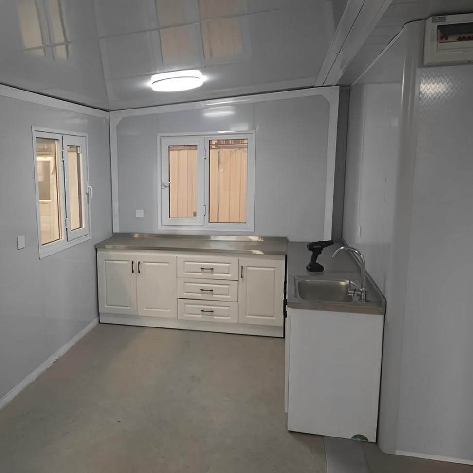 20'' x 20'' FT Expandable Portable Prefabricated House kit,Tiny Home Live for Adults, Mini Foldable Container Mobile Modular, 2 Rooms 1 Kitchen & Bathroom Storage Sheds Garden Remote Living. - Image 5