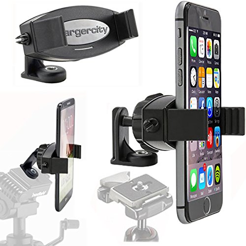 ChargerCity 360º Swivel Adjust Selfie Live Video Camera Tripod Mount  MegaGrab Easy-Adjust Smartphone Holder for Apple iPhone XR XS MAX X Plus