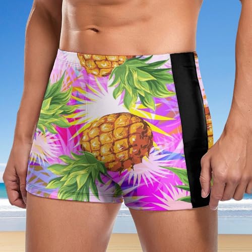 Maillot de bain ananas homme, séchage rapide et coupe boxer