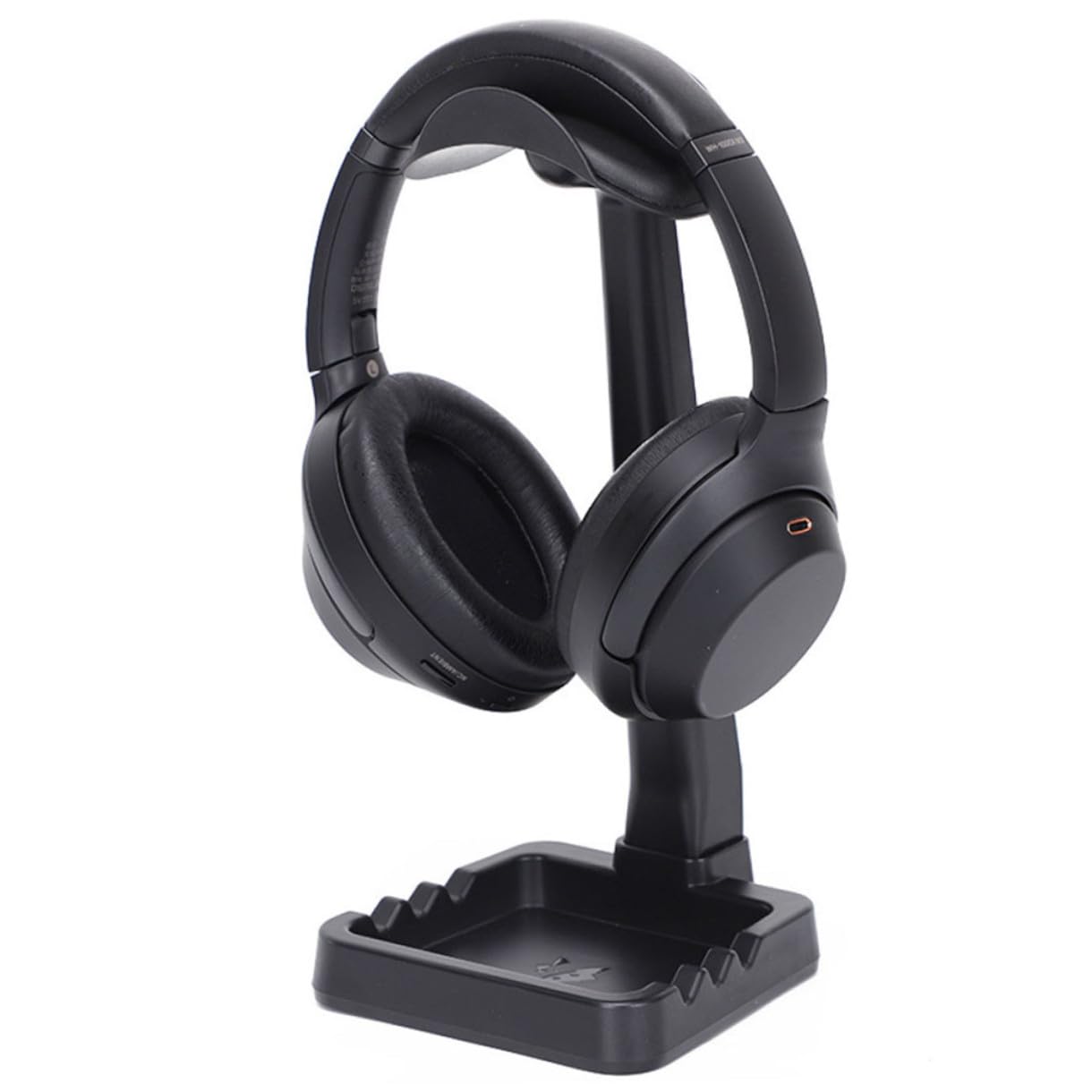 Toyvian Supporto Cuffie da Scrivania Nero, Organizer Headset in Abs e Tpu | Poggia Cuffie per Desk e Computer Desk, 3kg, Anti-slip, Non Si Deforma e Non Si Rompe