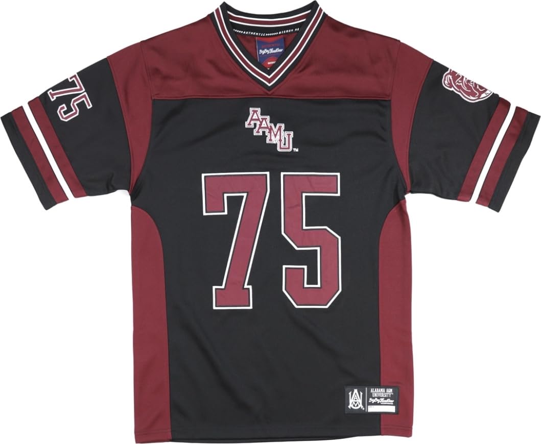 Big Boy Alabama A&M Bulldogs S14 Mens Football Jersey [Black - 4XL] - ID#44382