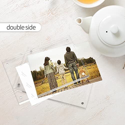 Sezanrpt Acrylic Picture Frames 2.5X3.5 Inches, Clear Double Sided Magnetic Photo Block Frame,Desktop Frameless Picture Display, Wallet Small Picture Frames 2X3 #TOP3