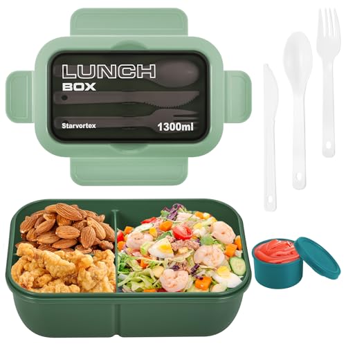 Starvortex Porta Pranzo, Materiale di Alta Qualità Lunch Box, Portatile Bento Box, Durevole Schiscetta Pranzo, A Prova...