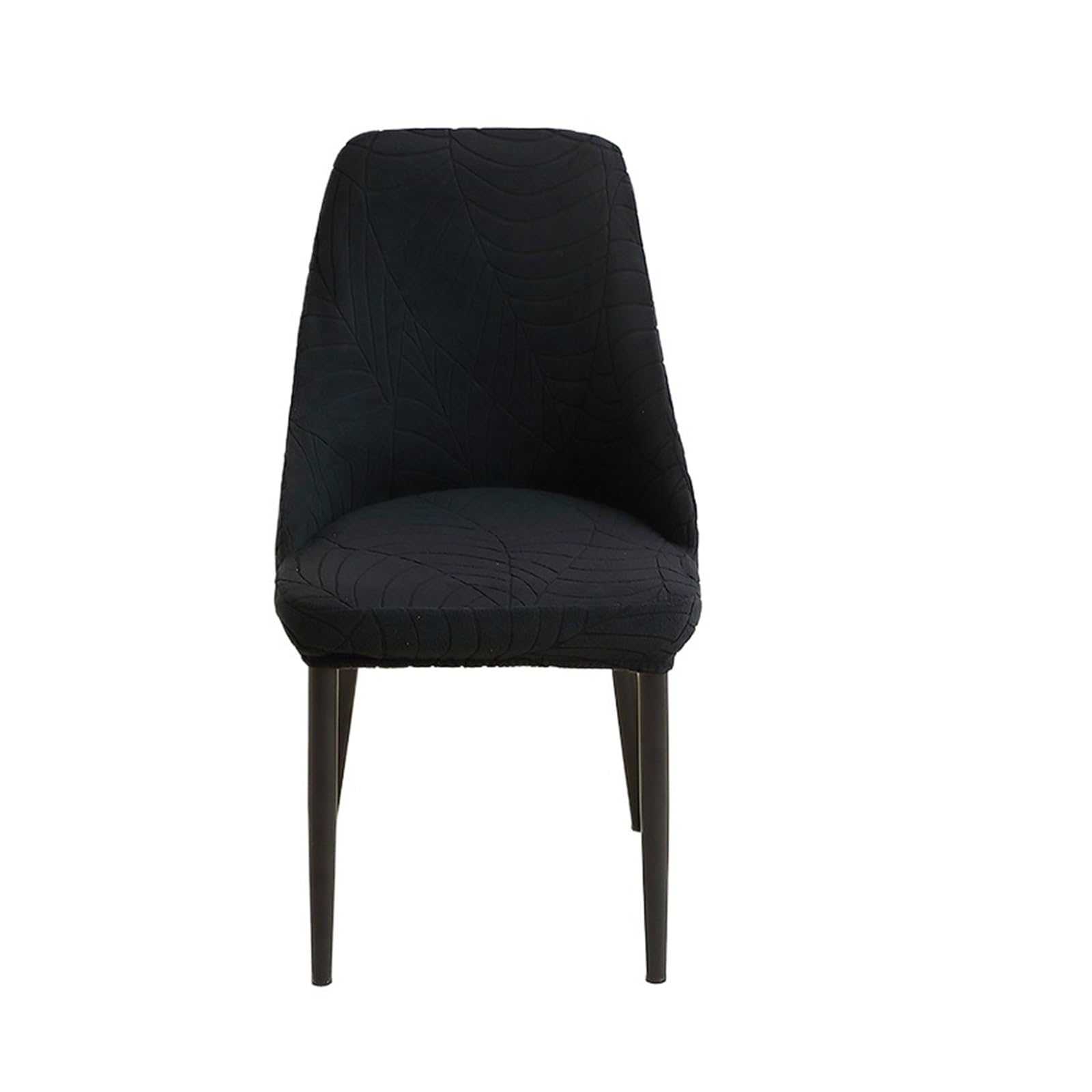 CIOPLJHKL Stretch Small Armchair Cover Leaf Jacquard Dining Chair Slipcover All-inclusive Curved Protector For Party Home 1/2/4/6Pcs for Hotel, Banquet(A5 Chair cover,6pcs)