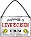 Blechschilder Hier WOHNT EIN Leverkusen Fan Hängeschild für Fußball Begeisterte Deko Artikel Schild Geschenkidee 18x12 cm Kerzenleuchter,deko günstig Kaufen-Blechschilder Hier WOHNT EIN Leverkusen Fan Hängeschild für Fußball Begeisterte Deko Artikel Schild Geschenkidee 18x12 cm