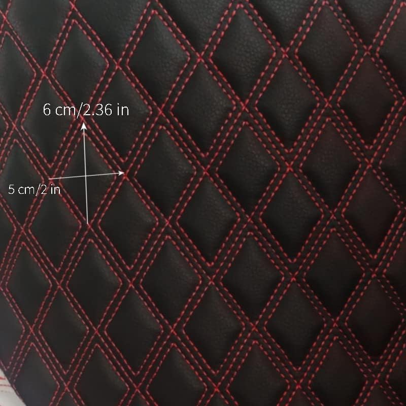 Miniatura 2 de Tela de vinilo de espuma acolchada de piel sintética con respaldo de esponja gruesa, cabecera de tapicería para automóvil, 39 x 60 pulgadas,