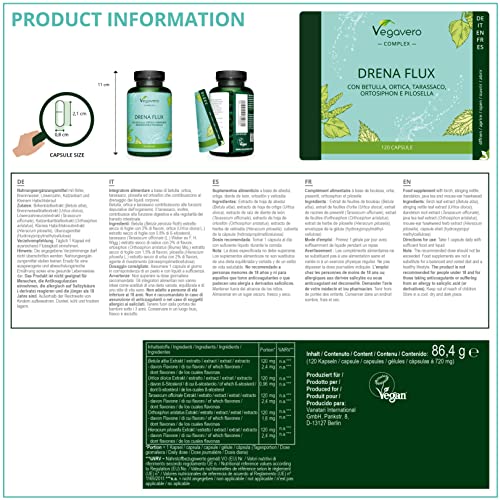 BRENNNESSEL Komplex Vegavero® | 100% PFLANZLICH | Mit Extrakten aus Birke, Löwenzahn & Brennnessel | Alternative zu… - Image 3