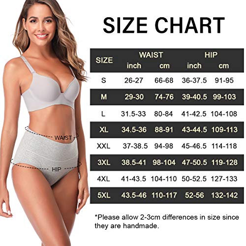Image of Womens Underwear,Cotton Mid Waist No Muffin Top Full Coverage Brief Ladies Panties Lingerie Undergarments for Women Multipack