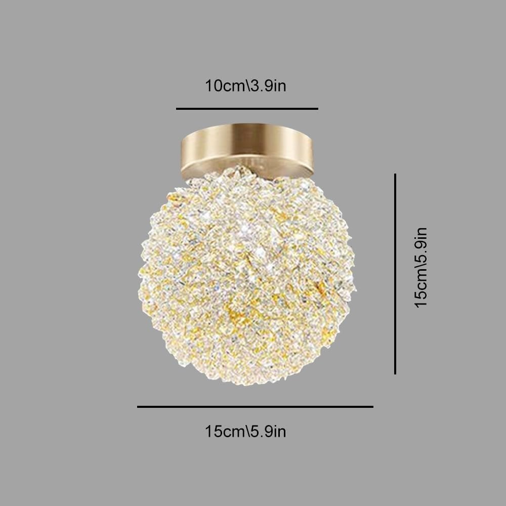 Lámpara de techo de cristal moderna Mini lámpara de techo de cristal de montaje empotrado Sala de estudio de cristal Lámpara de techo for sala de estar Dormitorio Comedor Cocina Pasillo Entrada