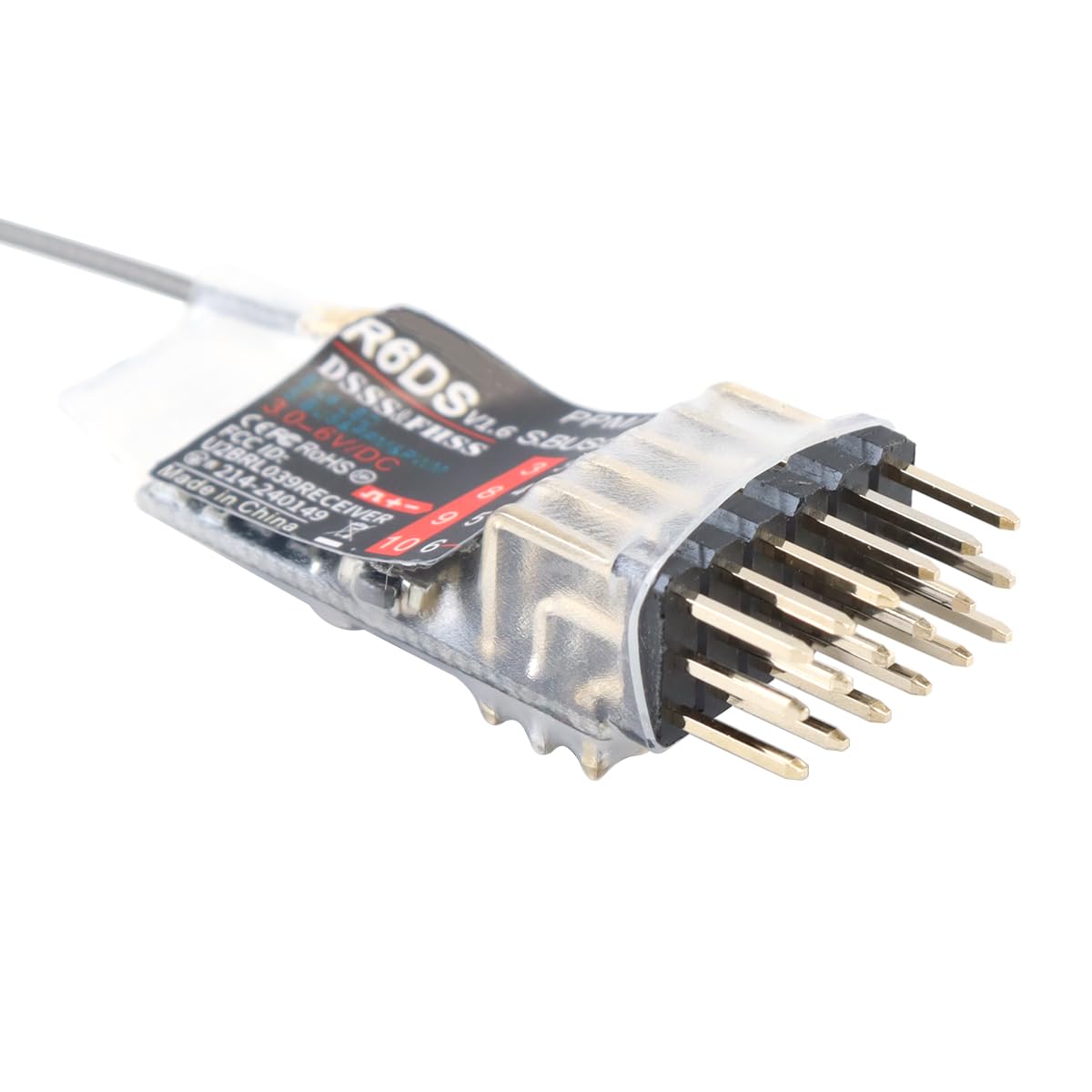 Récepteur RC R6DS 2,4 GHz 6 canaux SBUS/PWM/PPM pour drones et avions à voilure fixe, compatible avec AT9S/AT9S Pro/AT10/AT10II