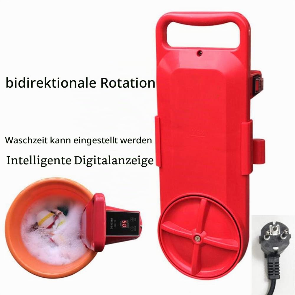 Tragbare Mini Handliche Waschmaschine Kleine Halbautomatische Waschmaschine Wäscheservice für Reisen, Camping, Geschäftsreise, Bad, Wohnungen, Schlafsäle (Rot 2)