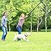 autozen Reizangel Hunde, 124cm Reizangel 6 Stücke für Hunde längenverstellbar Hundespielzeug aus Aluminiumlegierung mit 3 Hundespielzeug Seil für Training