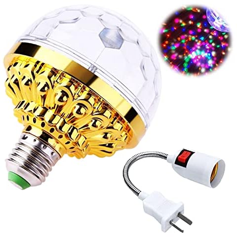 Colorful Rotating Magic Ball Light, Disco Ball Light Strobe Lights for Party Supplies, Magic Stage Party Light for Birthday, Holiday, Club, Bar, Disco, Halloween, Christmas (Pack of 1) Cover