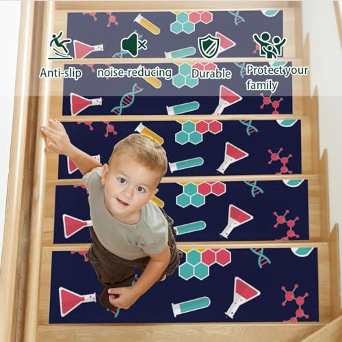Peldaños de escalera antideslizantes de 8x30 pulgadas para proteger madera 4