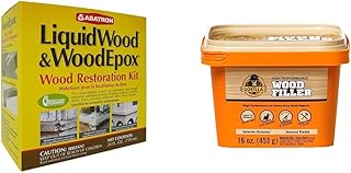 Wood Repair Epoxy Kit + Wood Filler (16 oz)