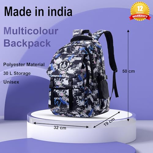Image of Tinytot 30 Litre Waterproof School Backpack Bags for Women - Large 19 Inch Laptop Bag for Boys &Girls 12+ Years, College Bag for Girls and Boys, Men, Women - Ideal for Office, Travel, School, College