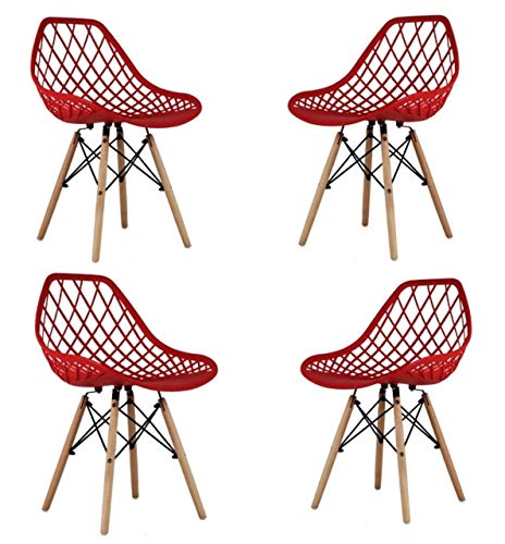 MUNDO IN MUEBLES JM Imports Set 4 Sillas Eames Vento para...