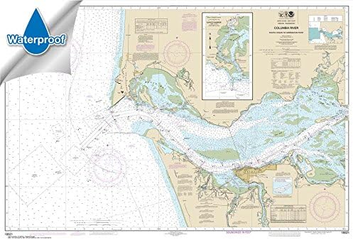 NOAA Chart 18521: Columbia River Pacific Ocean to Harrington Point; Ilwaco Harbor 32.8 x 48.4 (Waterproof)