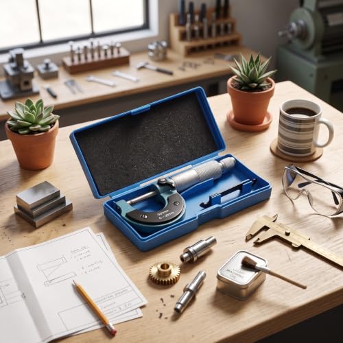 Micrómetro 0-25mm 0.01mm con estuche para medición miniatura 2