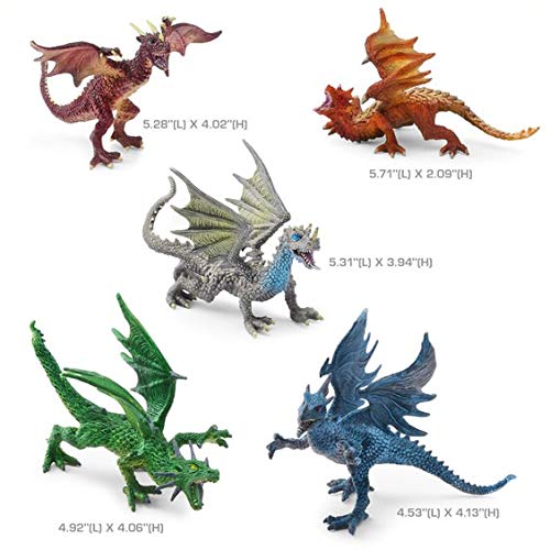Amazon.com: AFTRYOUGO Animal Zone Dragon Collectibles 5 Pk, Multi