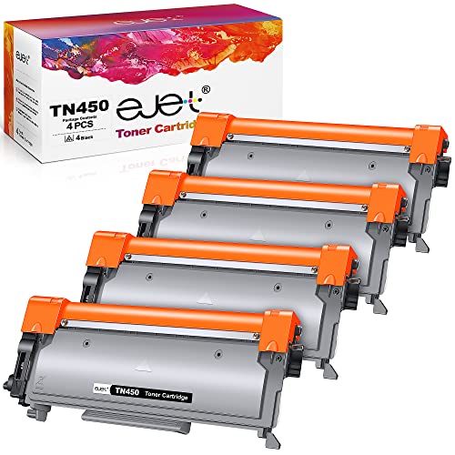 Image of ejet TN450 Ink Cartridge for TN-450 Ink 450 TN420 TN-420 Cartridges Replacement Work for TN 450 Use with HL-2270DW HL-2280DW HL-2230 HL-2240 MFC-7360N MFC-7860DW(4 Black)