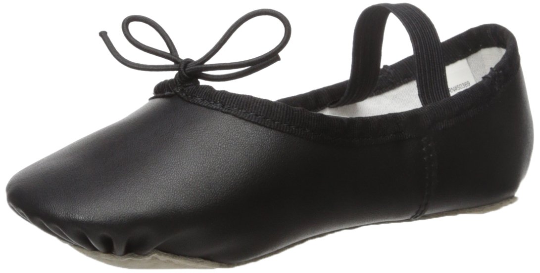 Jacques Moret Girls' Big Dance Ballet Slipper, Black, 1