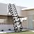 12 FT Attic Ladder Pull Down System, 12 Step 660 Lbs Al Mg Alloy Collapsible Ladder Pull Down Attic Ladder, Wall Mounted Folding Stairs for Attic Retractable Attic Stairs with Armrests